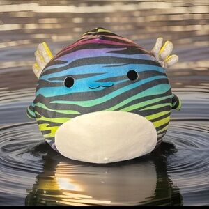 NWT Squishmallows 16 Inch Gawa The Rainbow Zebra Axolotl Large Plush Toy 2023
